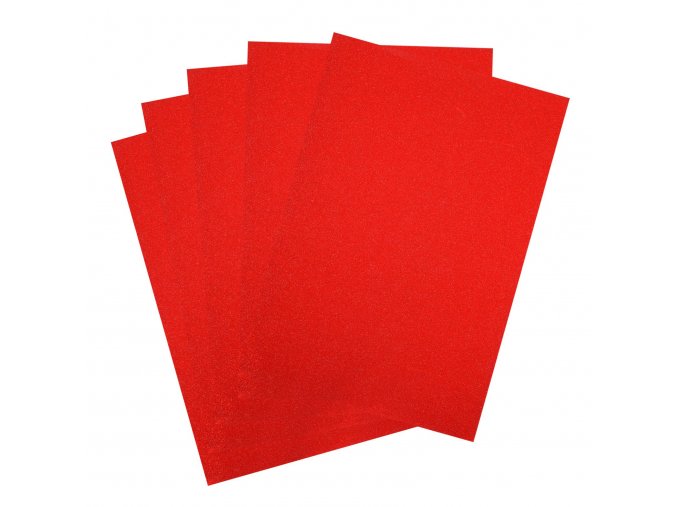 glitrový papir cerveny scrapobooking euphoriscz