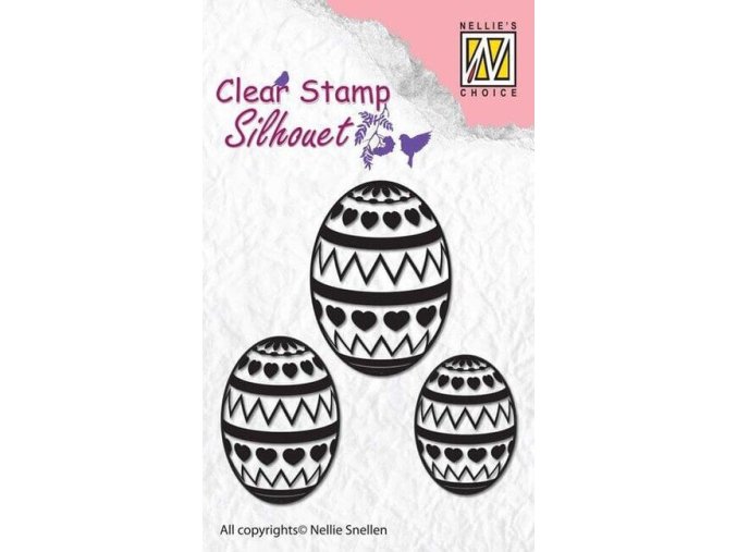 Silhouette Clear Stamps Easter Eggs nelliesnellen razitka scrapbooking euphoriscz