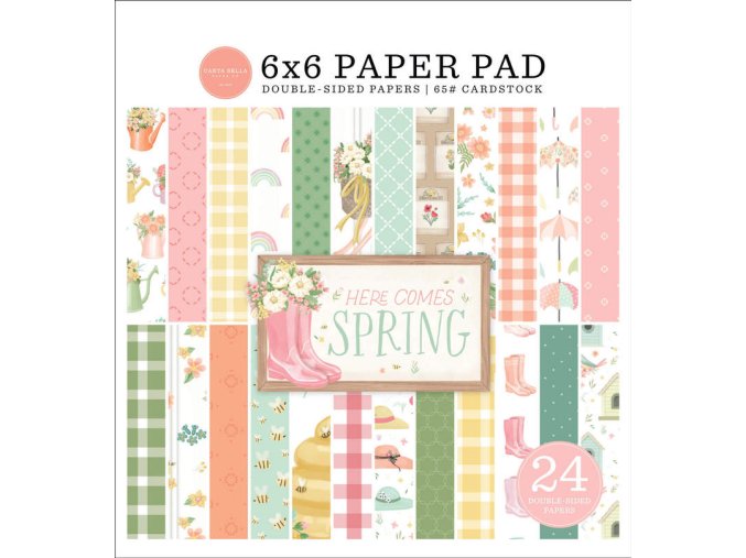 herecomthespring Carta Bella scrapbooking papiry paperpad 6x6 euphoriscz