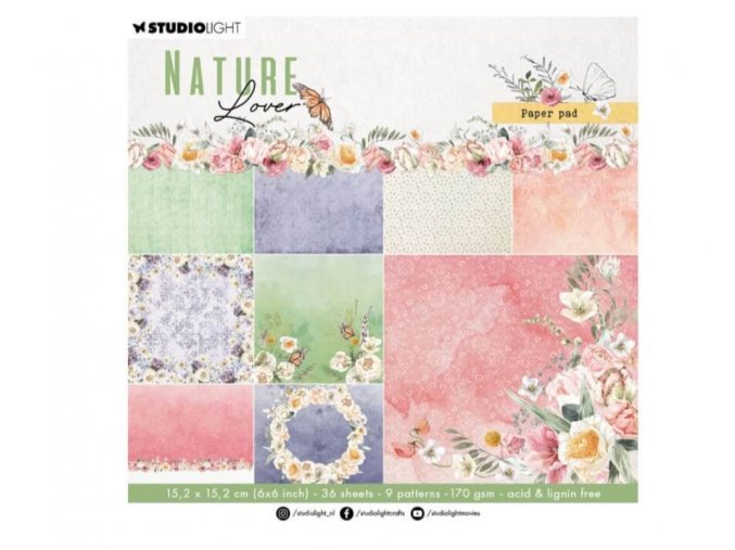 Nature Lover 6x6 studiolight 1 scrapbooking papiry paperpad 6x6 euphoriscz