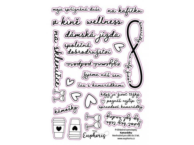 kamaradky pruhlednesamolepky ceskesamolepky scrapbooking euphoriscz