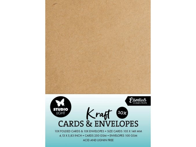 pranisobalkou A6 10ks kraft 1 studiolight cardmaking scrapbooking euphoriscz
