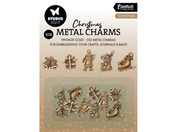 vanocnipriveskyvanoce 1 Studio Light Essentials Metal Charms christmas elements scrapbooking euphoriscz