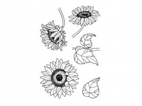 slunečnice sunflowers janedoodle razitka scrapbooking euphoriscz
