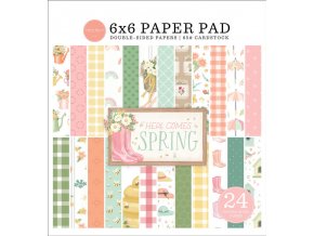 herecomthespring Carta Bella scrapbooking papiry paperpad 6x6 euphoriscz