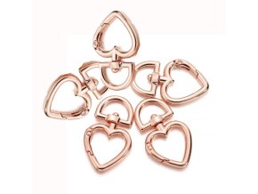 karabina srdce rosegold macrame euphoriscz
