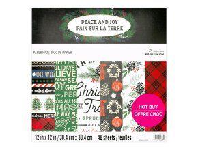 scrapbookign euphoriscz papir 1 craft smith peace and joy 12x12 inch paper pad mse