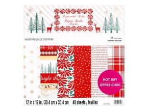 scrapbooking euhporiscz papir 1 craft smith peppermint stripe 12x12 inch paper pad