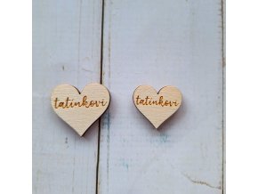 drevenesrdicko srdickosnapisem macrameandelka tatinkovi 2,5cm 3cm euphoriscz