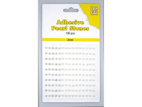 samolepiciperličky odstinybile 1 scrapbookign cardmaking Nellie's Choice Adhesive Pearls 150pcs 3mm 3 Tones White euphoriscz