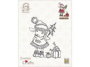 Nellie's Choice Little Lammy Clear Stamps Happy with Presents silikonovepruhlednerazitko oveckasdarkem vanocni zimni scrapbooking euphoriscz