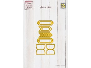 Nellie's Choice Planner Essentials Cutting Dies Tabs & Labels 1 stitkyazalozky scrapbooking euphoriscz