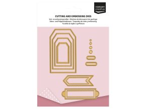 Vaessen Creative Mini Cutting and Embossing Dies Trapeze Banners & Labels 1 vyrezavacisablony visackyastitky scrapbooking euphoriscz