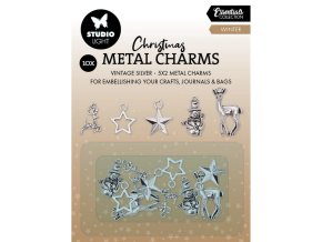 vanocnipriveskyzima 1 Studio Light Essentials Metal Charms Winter elements scrapbooking euphoriscz