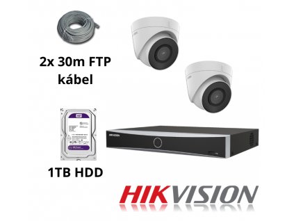 Hikvision 2x IP Kamera 4Mpx Economy pack