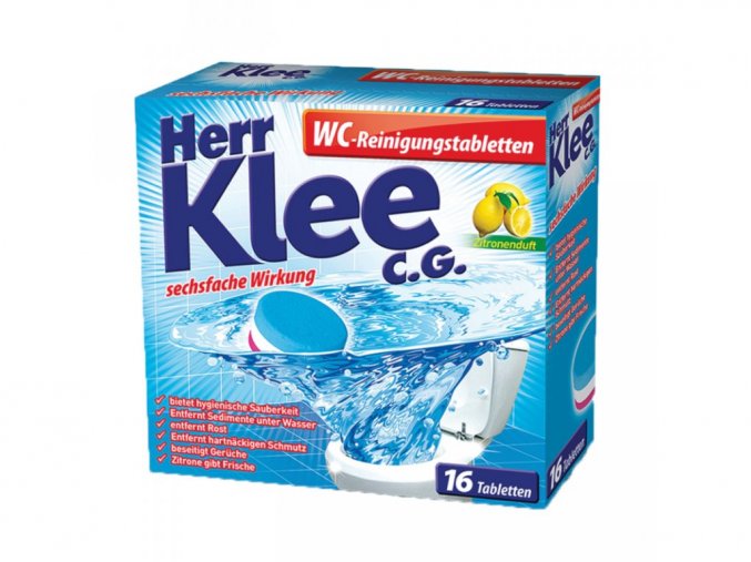 klee wc reinigungstabletten cistici tablety toalet s vuni citronu 16 ks