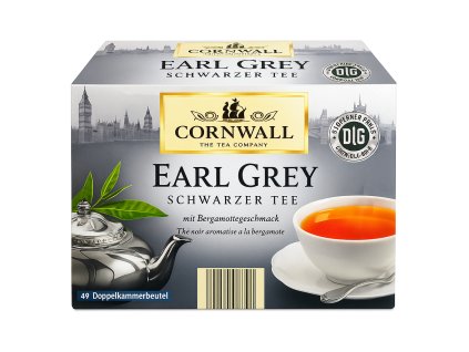 Cornwall černý čaj EARL GREY 40 sáčků 70g