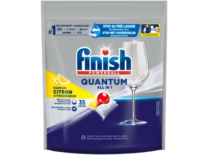 Finish Quantum All in One tablety do myčkys vůní citronu  60 ks