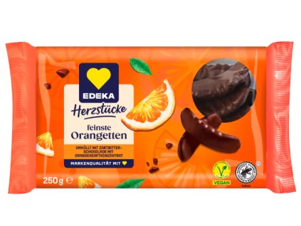 Edeka Pomarančové želé v jemně hořké čokoládě 250g