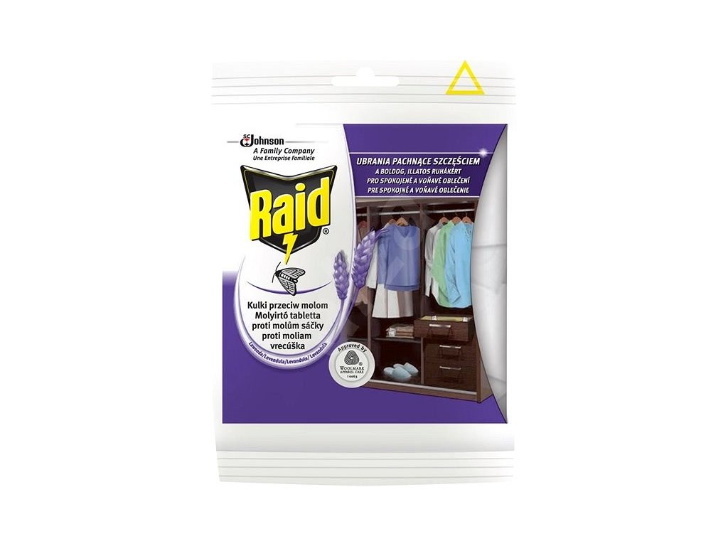 Produkt RAID Vrecúška proti moliam Levanduľa 18 ks