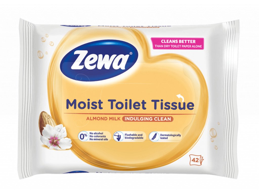 Zewa Almond Milk vlhčený toaletný papier 42ks