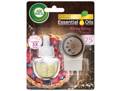 Air Wick Essential Oils Merry Berry elektrický osviežovač + náplň 19ml