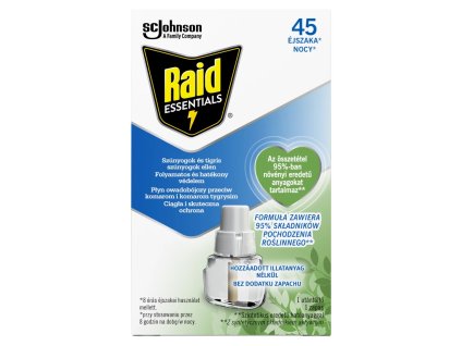 Raid Essential proti komárom náhradná náplň 45 nocí 27 ml