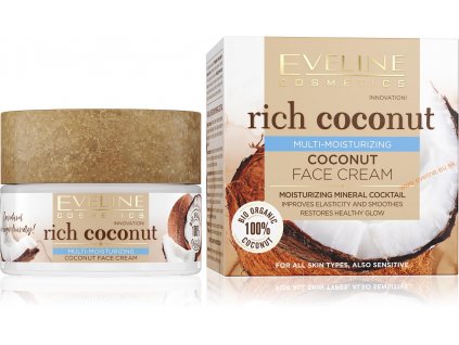EVELINE Rich Coconut multi hydratačný kokosový krém 50ml