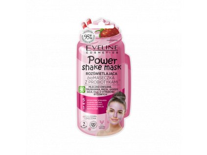 EVELINE power shake mask rozjasňujúca peelingová bio maska 10ml
