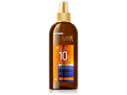 EVELINE SUN Amazing Oils olej na opaľovanie s urýchľovačom opaľovania SPF 10