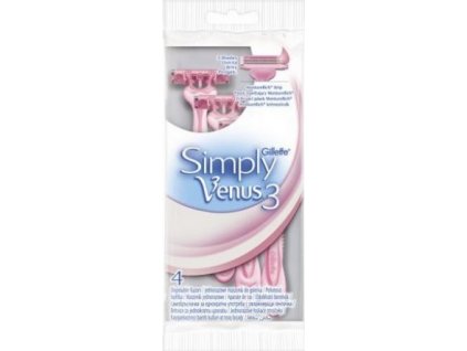 Gillette Simply Venus jednorázové žiletky 4ks 3čepielkové