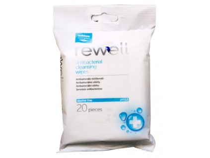 Rewell vlhčené obrúsky s antibakteriálnym a hydratačným účinkom 20ks