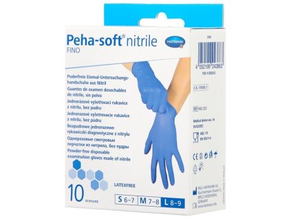 Peha soft nitril fino rukavice nepudrované L 10 ks