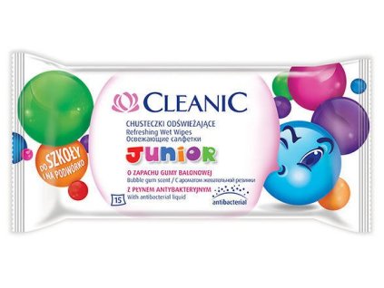 pol pl CLEANIC Junior Chusteczki odswiezajace z plynem antybakteryjnym 15szt 65558 1