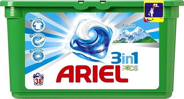 E-shop Ariel 3in1 Alpine gélové kapsule 38ks