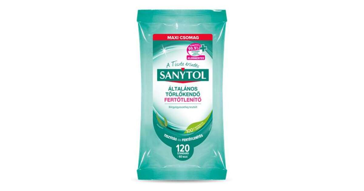 E-shop Sanytol čistiace utierky na dezinfekciu s voňou eukalyptu 120ks