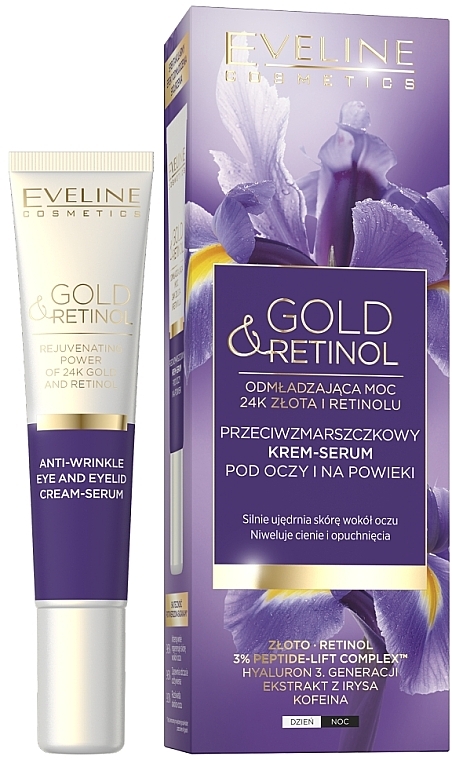 Eveline Cosmetics EVELINE Gold & Retinol vyhladzujúce sérum proti vráskam 20ml