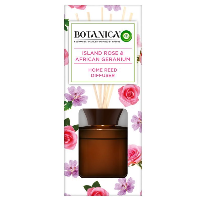 E-shop AIR WICK Botanica Exotická ruža a africká pelargónia vonné tyčinky 80 ml