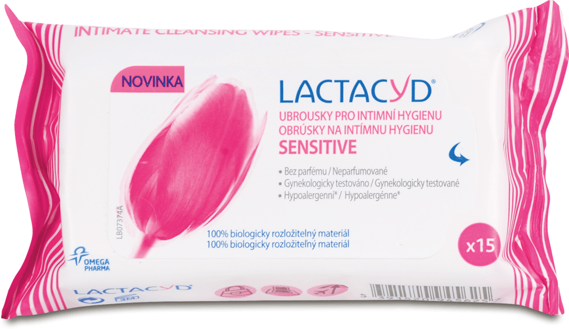 E-shop Lactacyd Sensitive intímne obrúsky 15ks