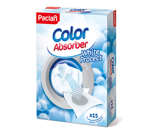Paclan Color Absorber White Protect utierky na udržovanie farby prádla 15ks