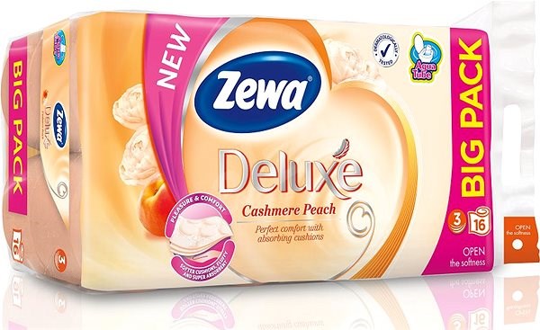 E-shop Zewa Deluxe Aquatube Cashmere Peach toaletný papier 16ks