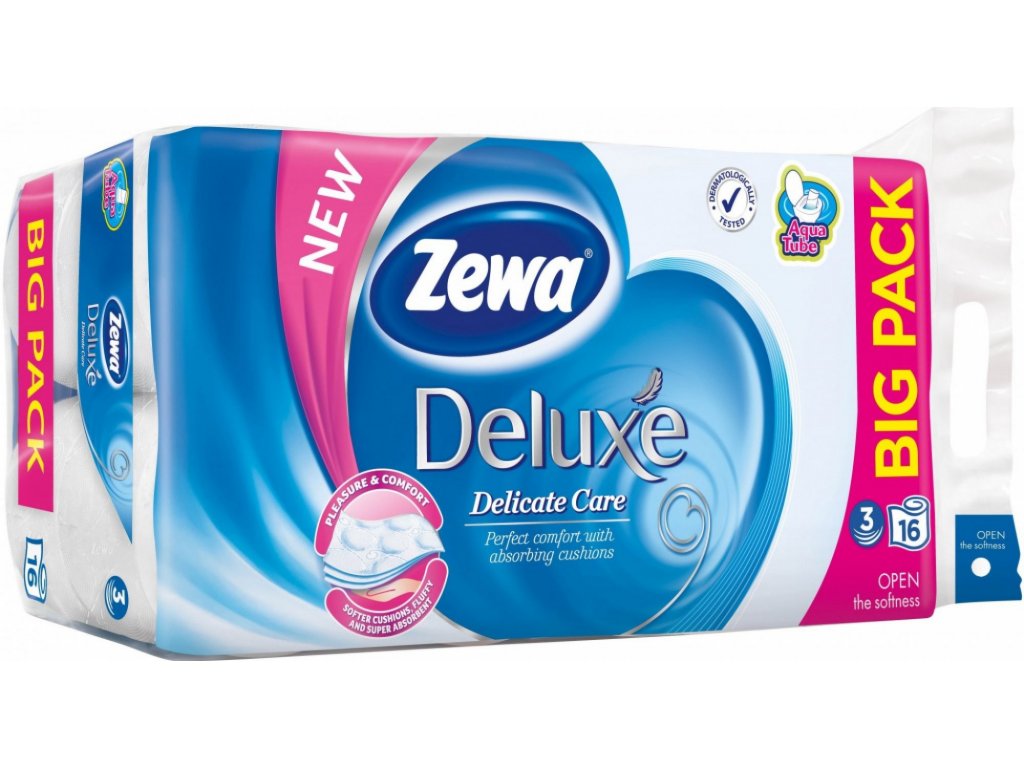 E-shop Zewa Deluxe Aquatube Delicate care toaletný papier 16ks