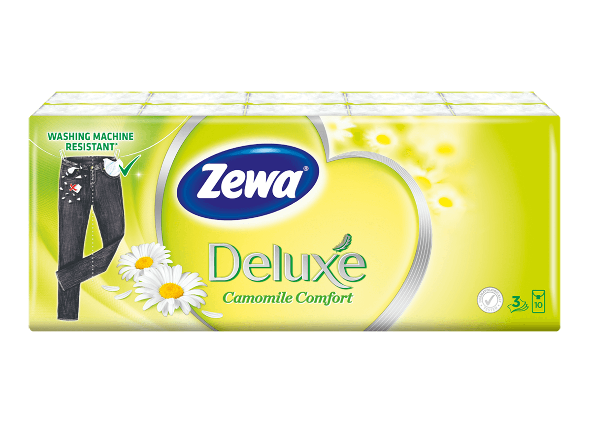 E-shop Zewa Deluxe Kamilka papierové hygienické vreckovky 10 x 10 ks