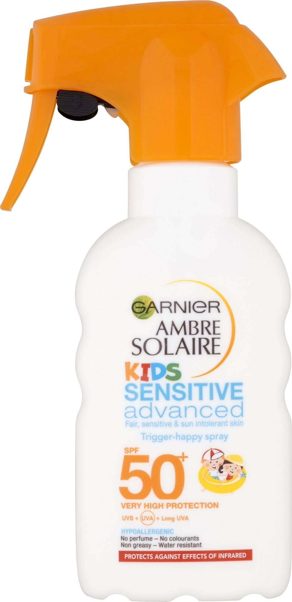 E-shop Garnier Ambre Solaire Kids Sensitive 50+ sprej na opaľovanie 200ml