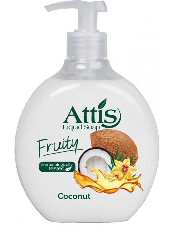 E-shop Attis tekuté mydlo s dávkovačom kokos 500ml