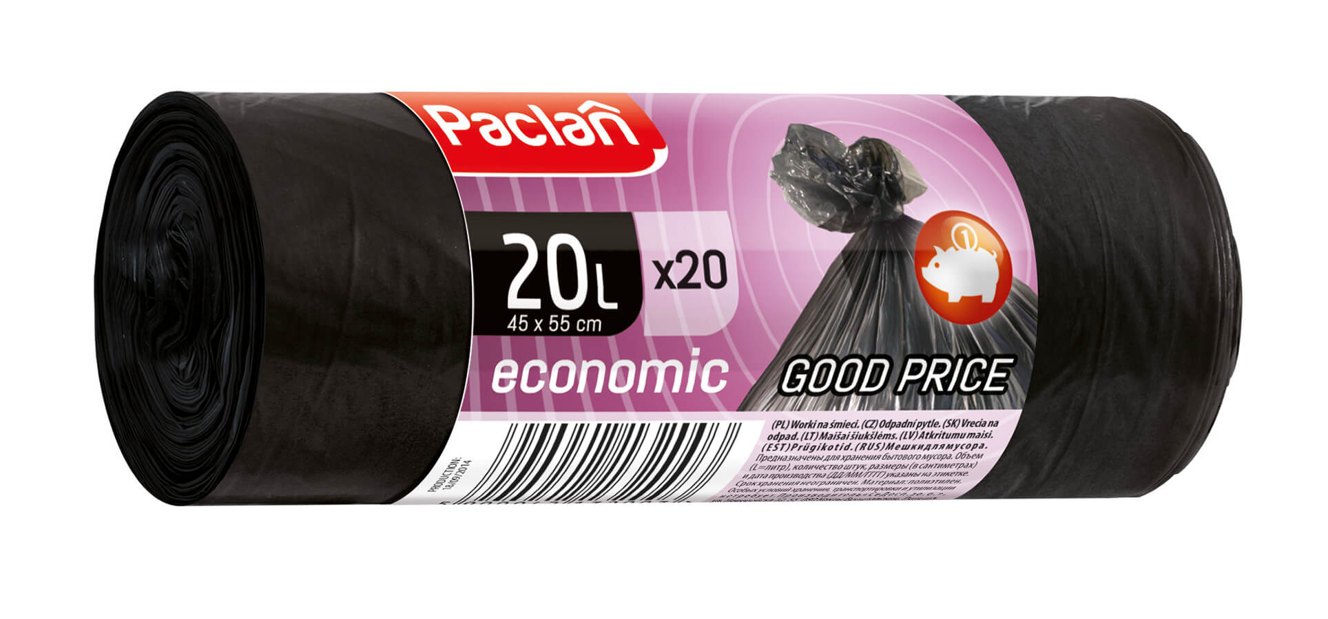 E-shop Paclan Economic vrecia na odpad 20l 20ks
