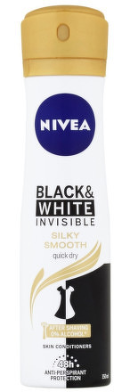 Nivea B&W Invisible Silky Smooth antiperspirant v spreji 150ml