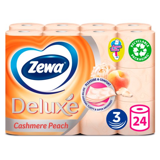 Zewa Deluxe Aquatube Cashmere Peach toaletný papier 24ks