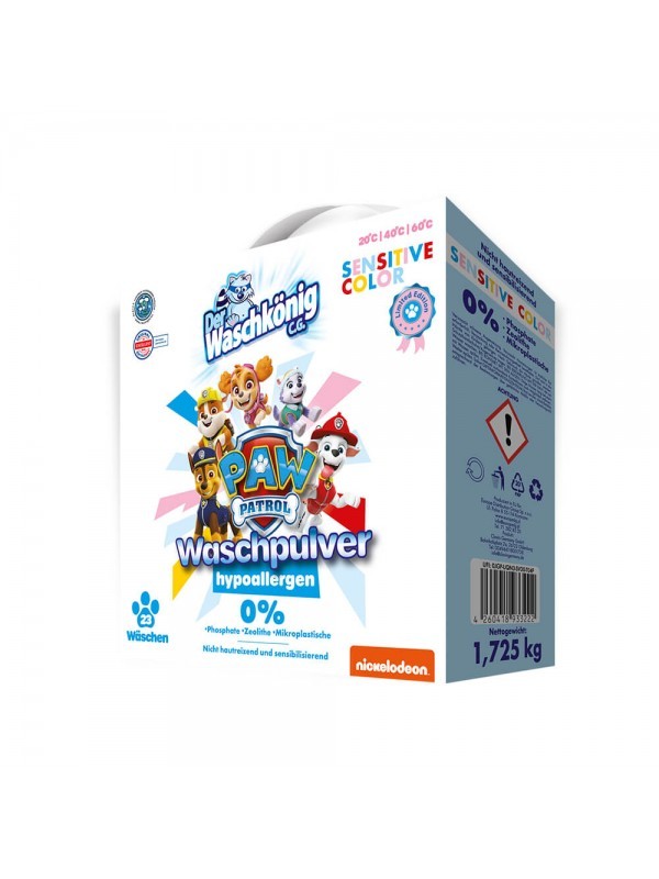 Waschkönig Sensitive Paw Patrol prášok na pranie 1,725kg 23praní