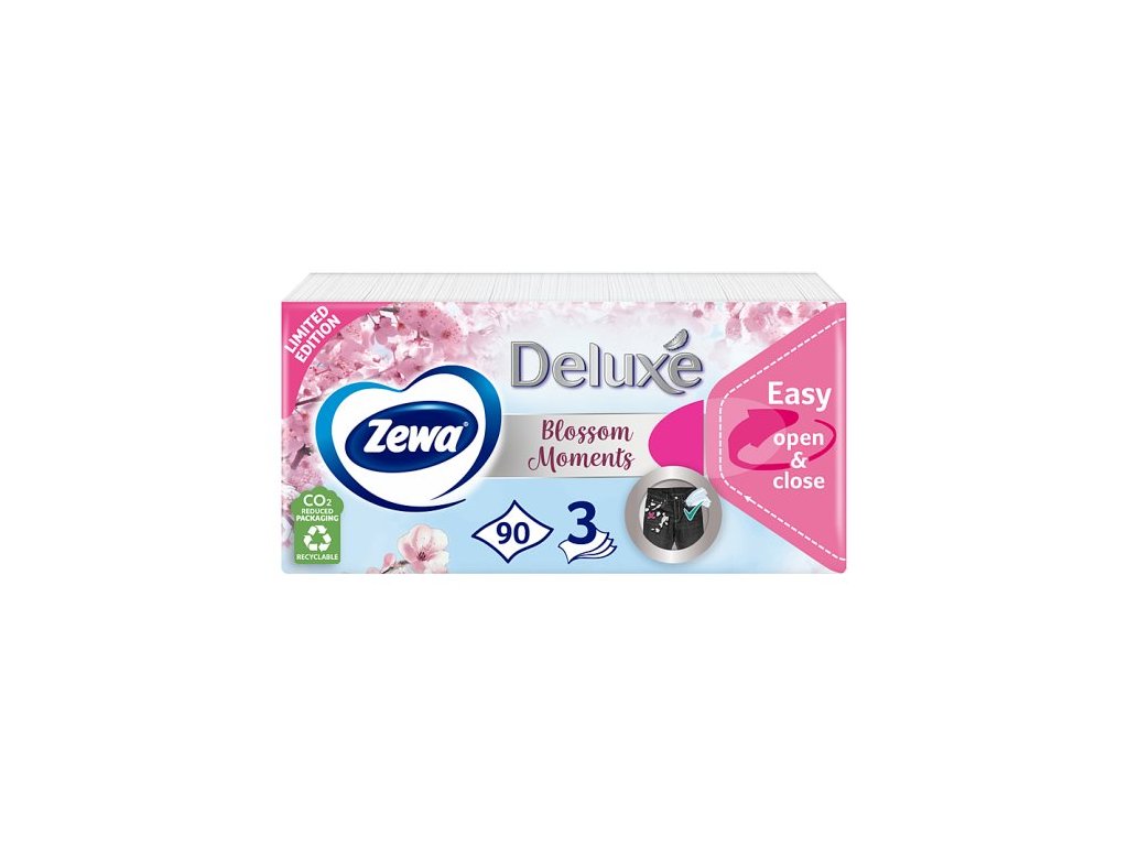 E-shop Zewa Deluxe Blossom Moments papierové hygienické vreckovky 90ks